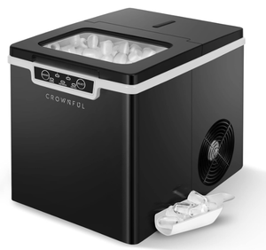 lot 232 image: USED CROWNFUL Ice Maker Countertop Machine, 9 Bullet Ice Cubes Ready in 8 Minutes