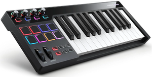 lot 235 image: Donner STARRYKEY MIDI Keyboard MIDI Controller, Full Size 25 keys, 7 Colors Lighting Effect