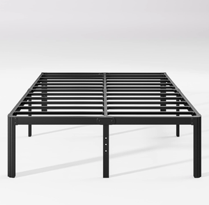 lot 237 image: Hunlostten 18in High Queen Bed Frame No Box Spring Needed