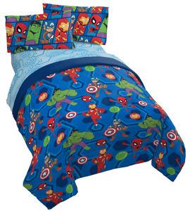 lot 241 image: Jay Franco Marvel Super Hero Adventures Hero Together 5 Piece Full Bed Set