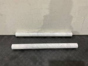 lot 204 image: 2 Pack 2m WhiteGrey Marble Wall Paper