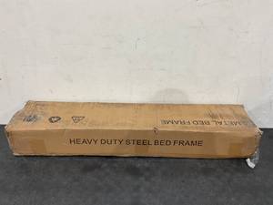 lot 273 image: NOAH MEGATRON King Size Metal Bed Frame-7 Inch Heavy Duty Bedframe