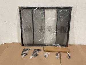 lot 126 image: Magnetic Sliding Door Fireplace Screen, Measures L37.8 x W11 x H30.7