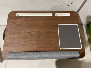 lot 322 image: Lap Desk - Fits up to 17 inches Laptop Desk, Built in Mouse Pad & Wrist Pad for Notebook