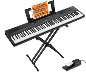 lot 4 image: Donner DEP-45 88 Key Digital Piano Ultrathin, Beginner Electric Piano Keyboard with Semi Weighted Keys