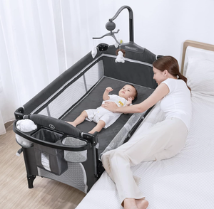 lot 56 image: ANGELBLISS 5 in 1 Baby Bassinet Bedside Sleeper, Rocking Bassinet for Baby