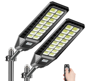 lot 89 image: AKOFUN 2 Pack 3000W Solar Street Lights Outdoor 200000 Lumens Dusk to Dawn Street Lights