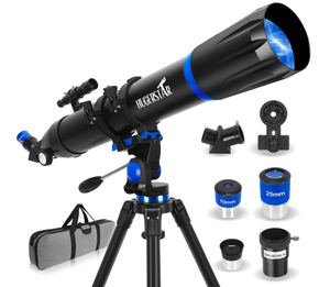 lot 93 image: Telescope, Telescopes for Adults Astronomy Professional, 90mm Aperture 800mm Refractor Telescope for Kids Beginners