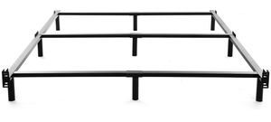 lot 457 image: NOAH MEGATRON King Size Metal Bed Frame-7 Inch Heavy Duty Bedframe, 9-Leg Support for Box Spring & Mattress Foundation, 3000LBS, Black