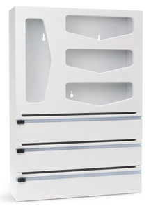 lot 505 image: Carient 7 in 1 Storage Bag Organizer with Wrap Dispensers (White)