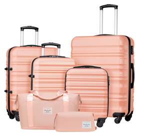 lot 24 image: LONG VACATION Luggage Set 4 Piece Luggage Set ABS hardshell TSA Lock
