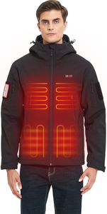 lot 32 image: HENNCHEE Heated Jackets for Men with Battery Pack, Heating Coat Electric Self Heating Coat