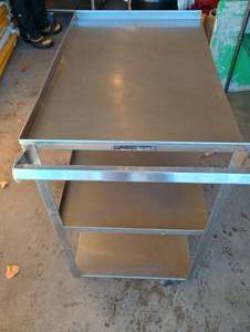 lot 5 image: Stainless Steel Rolling Cart