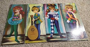 lot 49 image: (4) Vintage Eden Harlequin Prints