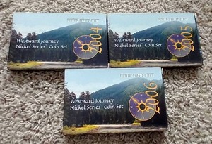 lot 74 image: 2004, 2005, 2006 U.S. Mint Westward Journey Nickel Sets