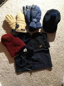 lot 107 image: Cold Weather Gear Lot - Hats, Gloves Etc
