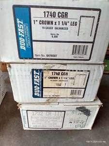 lot 114 image: (3) Boxes Duo-Fast Staples