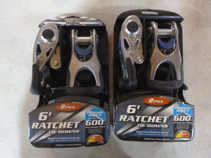 lot 34 image: 2 Packs of Titan 6 Ratchet Tie-Downs