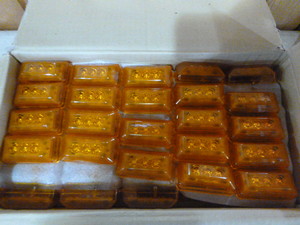 lot 74 image: Case of Lumen X LED Amber Marker Lights