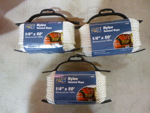 lot 100 image: 3 Spools of Reese Nylon Twisted Rope