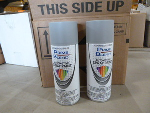 lot 199 image: 12 Cans of Gray Prime Blend Automotive Spray Paint