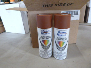 lot 200 image: 12 Cans of Red Prime Blend Automotive Spray Paint