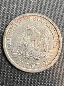 1855-O US SEATED HALF DOLLAR XF