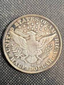 1915-S US BARBER HALF DOLLAR AU55