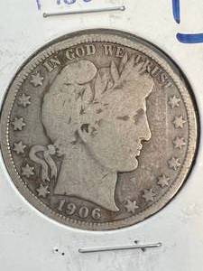 1906 US BARBER HALF DOLLAR
