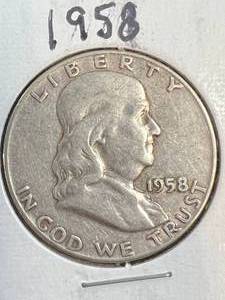 1958 US FRANKLIN HALF DOLLAR