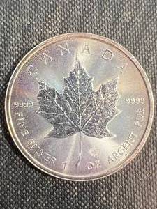 1 TROY OZ .9999 FINE SILVER 2021 CANADIAN MAPLE LEAF