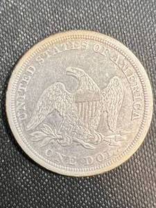 1847 US SEATED DOLLAR XF40