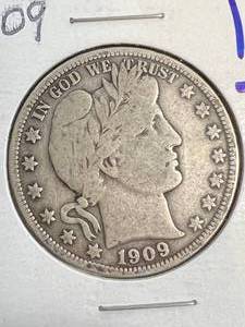 1909 US BARBER HALF DOLLAR