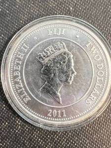 1 TROY OZ .999 FINE SILVER 2011 FIJI TAKU ROUND IN AIRTITE
