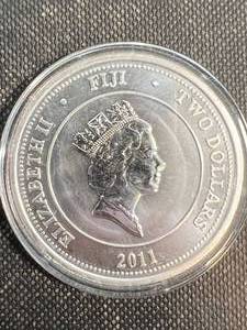 1 TROY OZ .999 FINE SILVER 2011 FIJI TAKU ROUND IN AIRTITE
