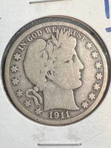 1911 US BARBER HALF DOLLAR