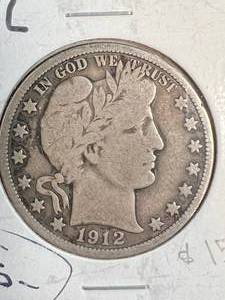1912 US BARBER HALF DOLLAR