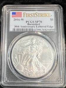 2016-W AMERICAN SILVER EAGLE PCGS SP70