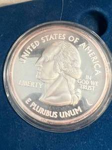 3.7 TROY OZ .999 FINE SILVER WASHINGTON QUARTER ROUND
