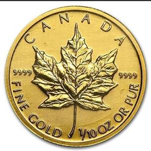 110oz .999 24kt Gold Canadian Maple