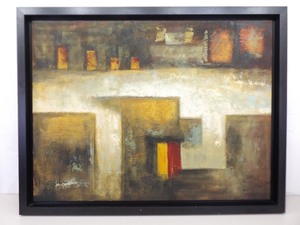 lot 15 image: LARGE Signed Oil on Canvas Framed Oil Painting