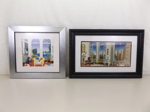 lot 19 image: 2 Thomas McKnight Glass Framed Wall Art Pieces