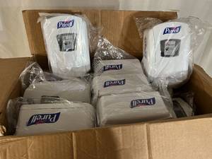 lot 16 image: Lot of 15 NEW Purell 3141-0072 LTX-7 700mL Skilcraft Touch Free Liquid Hand Sanitizer Wall Dispenser