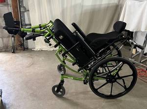 lot 31 image: MSRP $2500&nbspInvacare Solara 3G Tilt-In-Space & Reclining Wheelchair - Easy Adjustability with 300lbs Capacity - In Excellent Condition