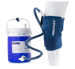 lot 15 image: Aircast CryoCuff Cold Compression Therapy with Cooler and Knee Cuff - Works But Needs Clean Up