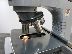 lot 19 image: American Optical Spencer Professional Binocular Microscope Includes 4 Objectives Plus AO 651 Transformer - Great Working Condition Selling Online Reconditioned For $1600