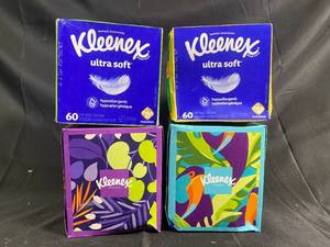 lot 20 image: Ultra Soft Kleenex 3-Ply Tissues 60 Count - Set of 4