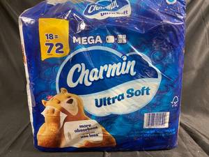 lot 21 image: Charmin Ultra Soft Toilet Paper 18 Mega Rolls