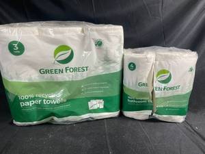 lot 70 image: Green Forest Recycled Toilet Paper & Paper Towels - Total of 7