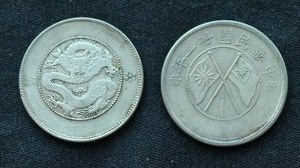 lot 10 image: (2) Unknown Chinese Silver Coins